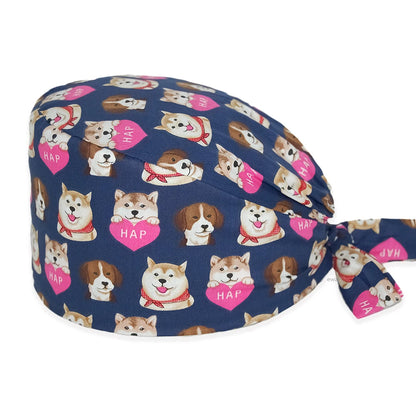 Dog Print Scrub Caps for Healthcare Workers