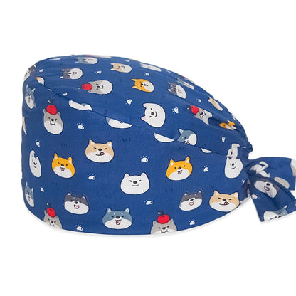 Dog Print Scrub Caps for Healthcare Workers