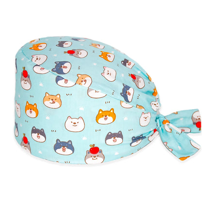 Dog Print Scrub Caps for Healthcare Workers