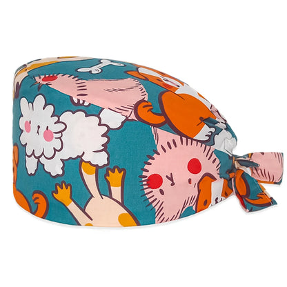Dog Print Scrub Caps for Healthcare Workers